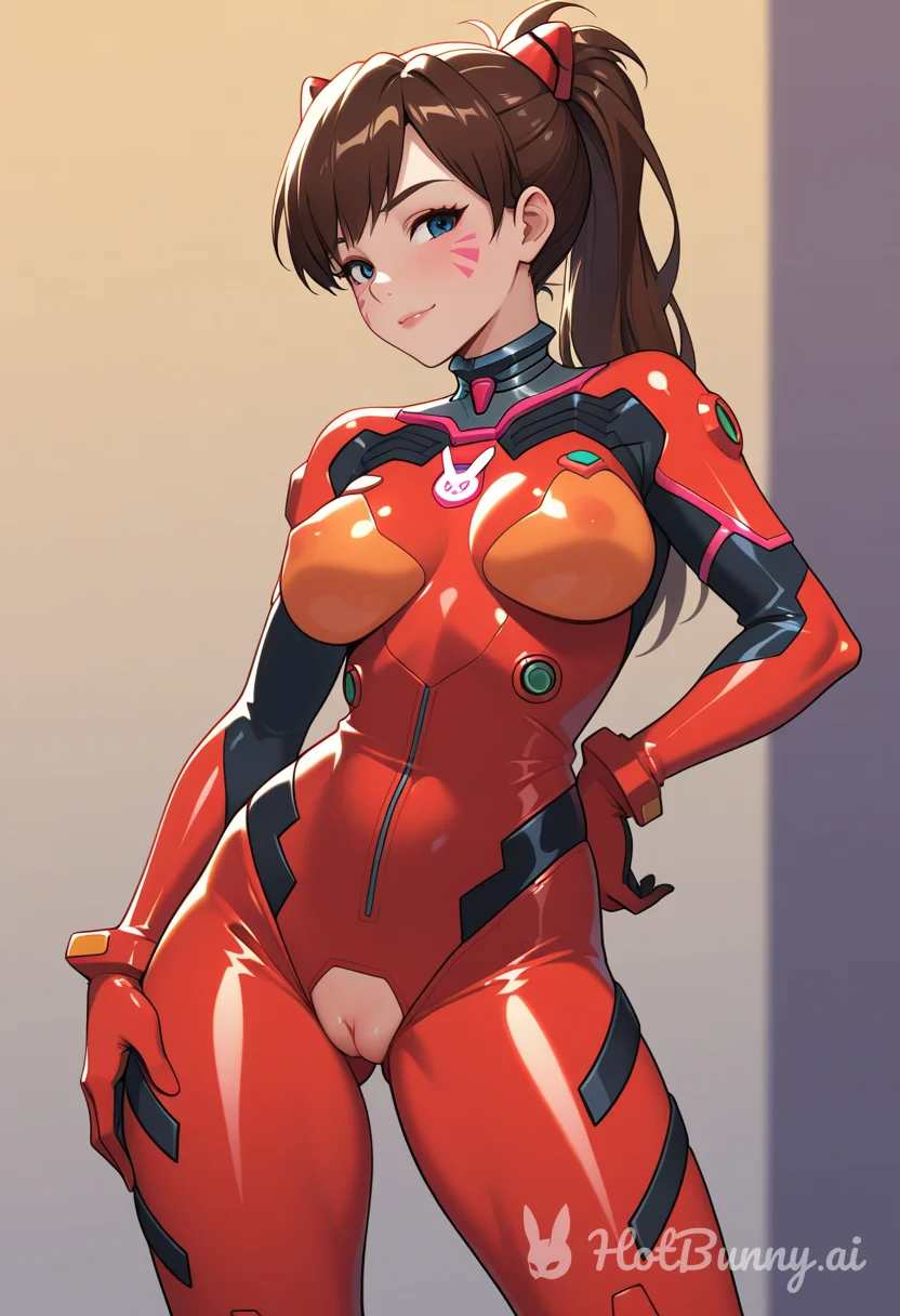 D.VA in Asuka suit