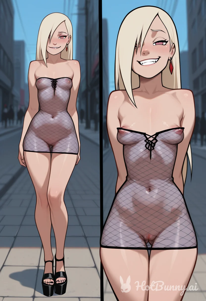 Public Blonde Lingerie Ai Hentai