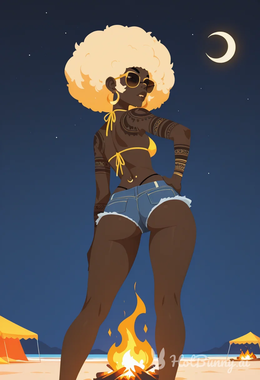 Black Swimsuit Blonde Ai Hentai