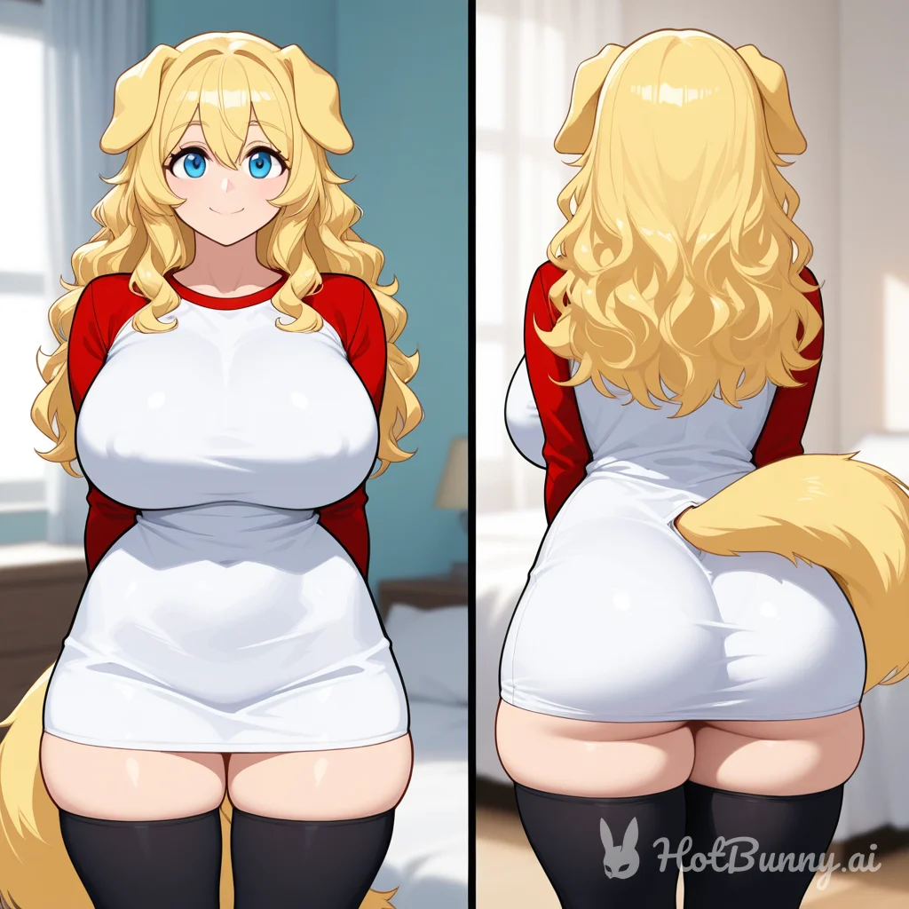 Dog Girl Huge Tits Blonde Ai Hentai