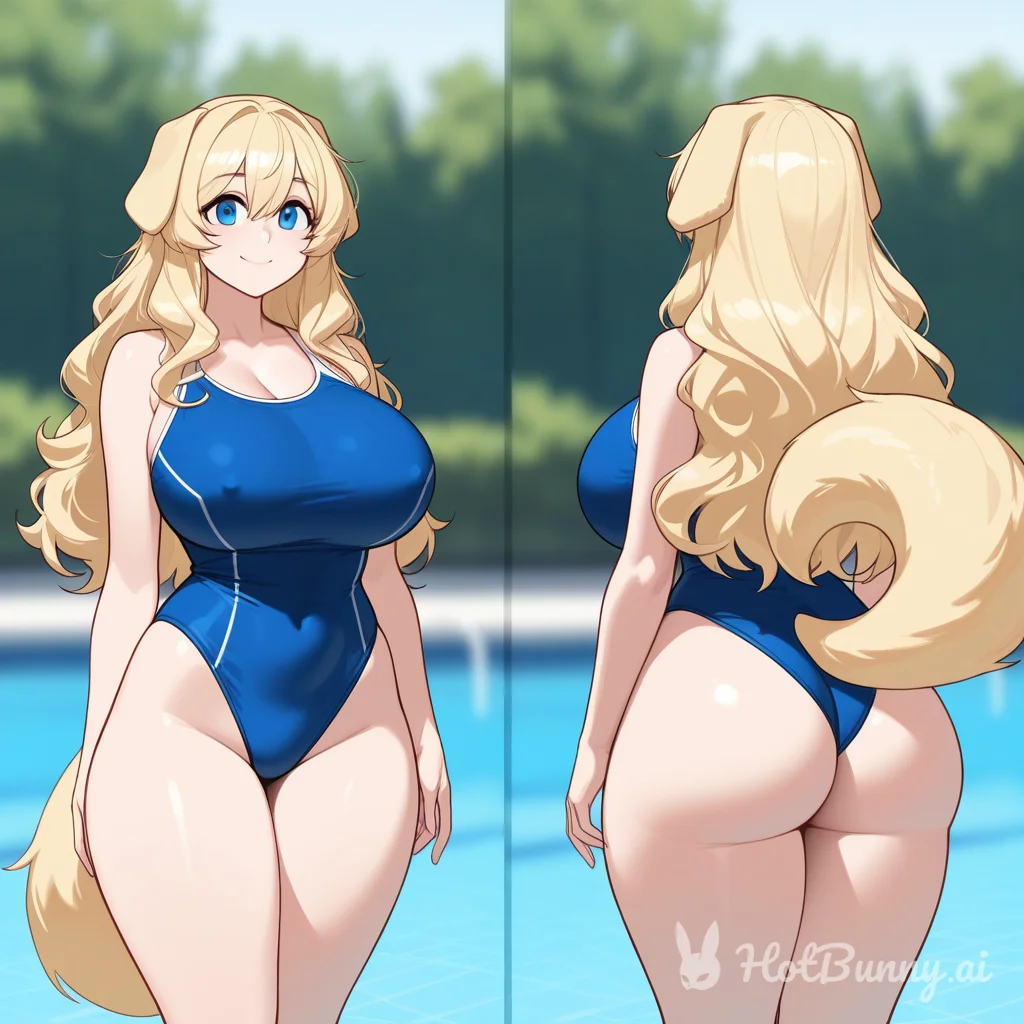 Dog Girl Swimsuit Huge Tits Ai Hentai