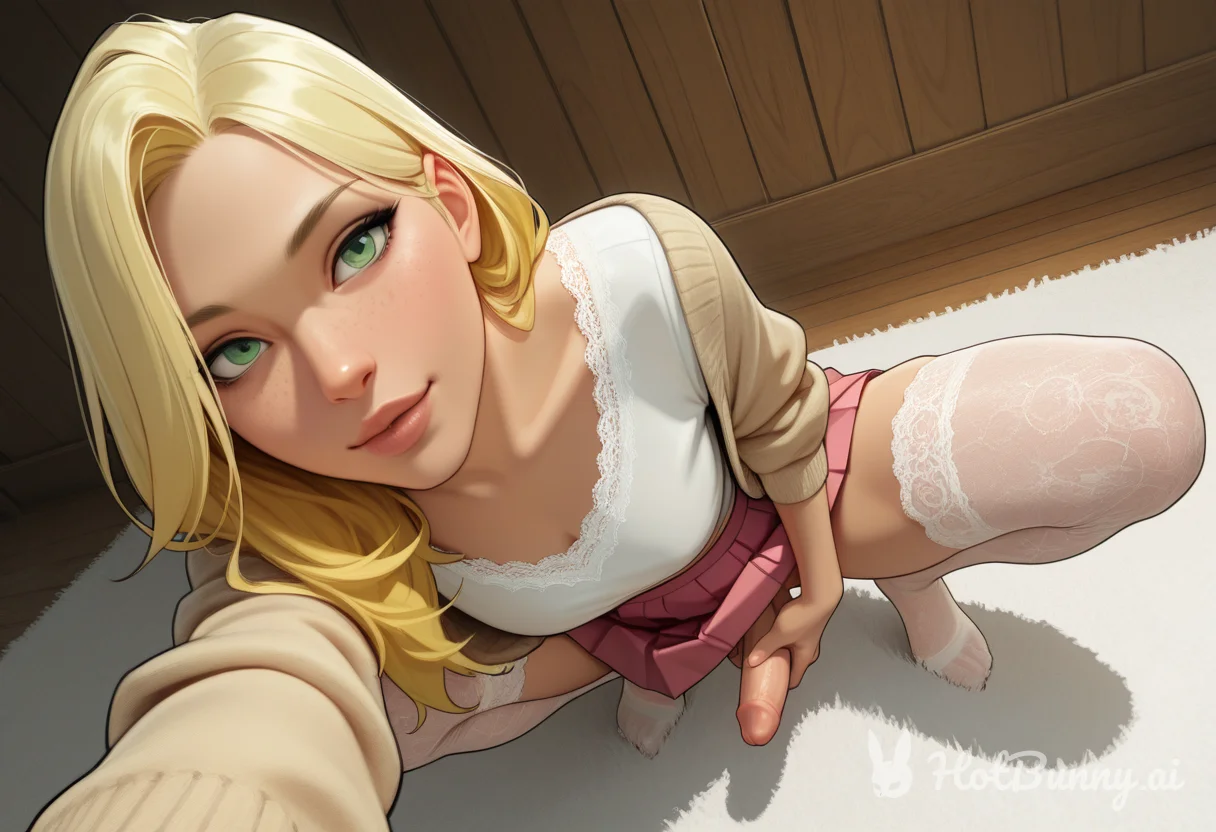 Futanari Masturbation Blonde Ai Hentai