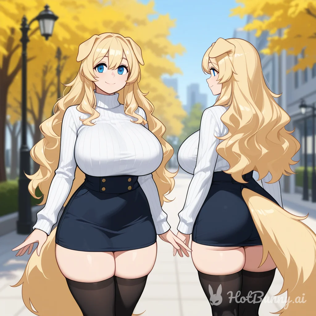 Dog Girl Huge Tits Blonde Ai Hentai
