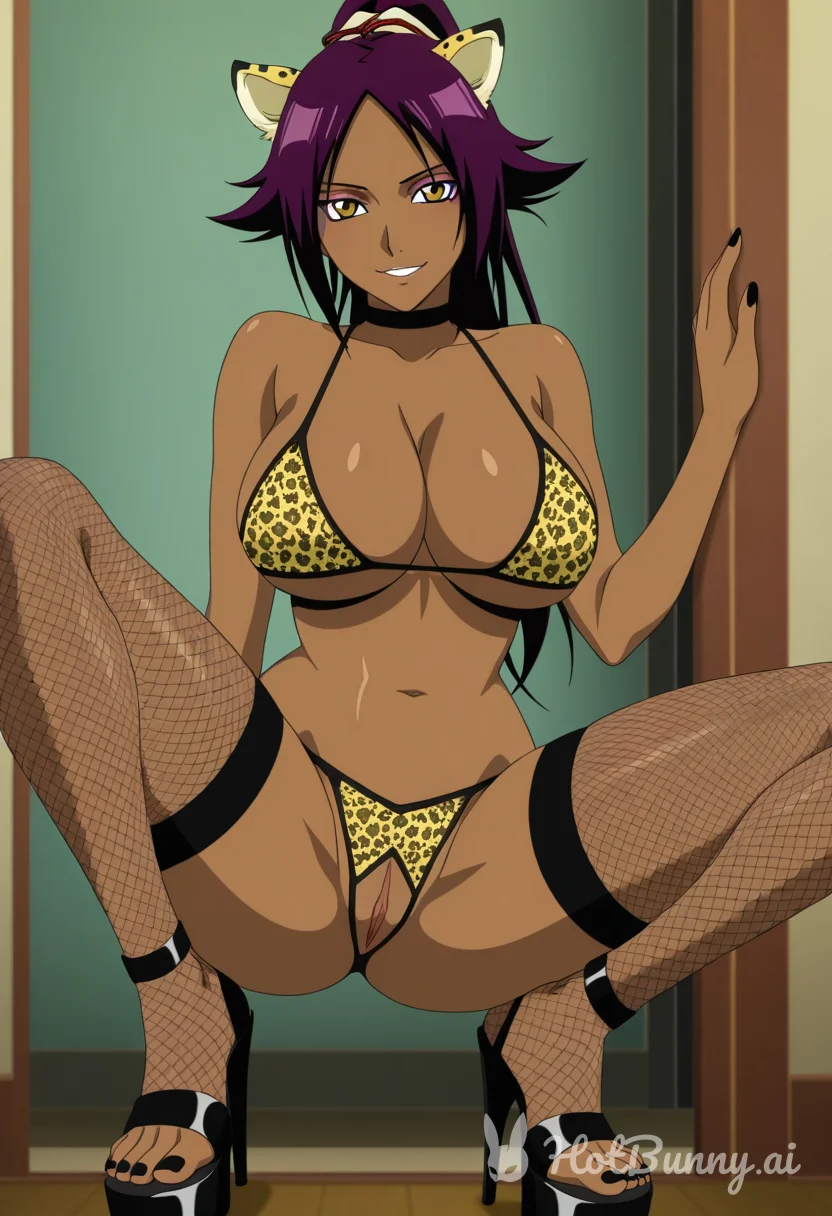 Shihouin Yoruichi from Bleach Ai Hentai