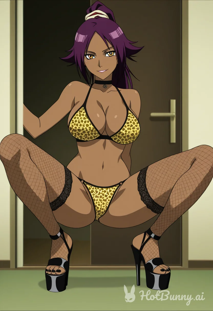 Shihouin Yoruichi from Bleach Ai Hentai