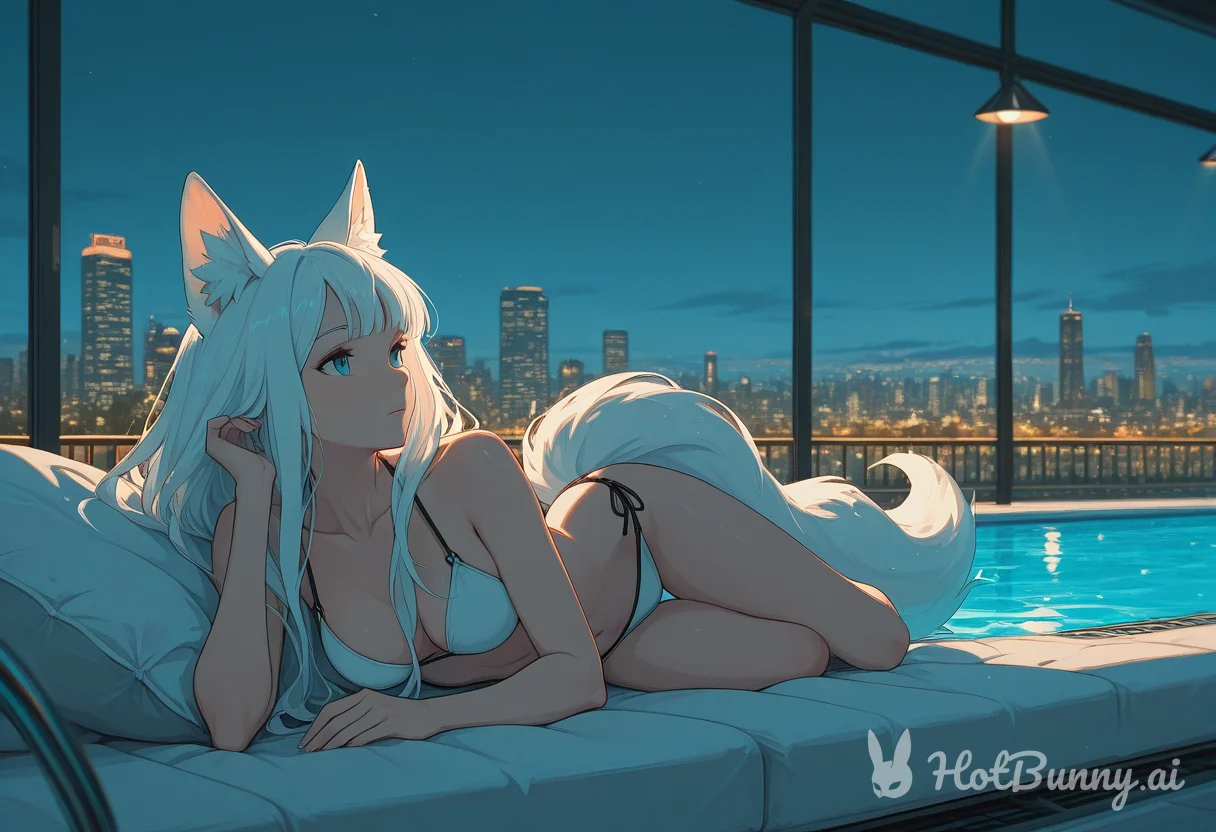 Lucilla at Khum pool party !