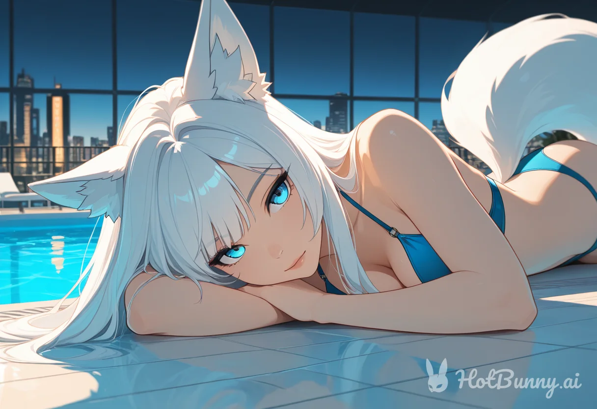 Lucilla at Khum pool party !