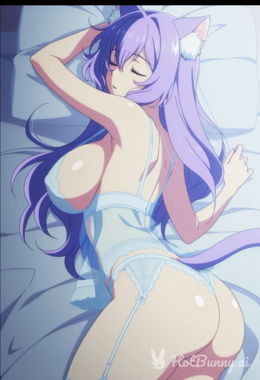 Cat Girl Sleeping Lingerie Ai Hentai