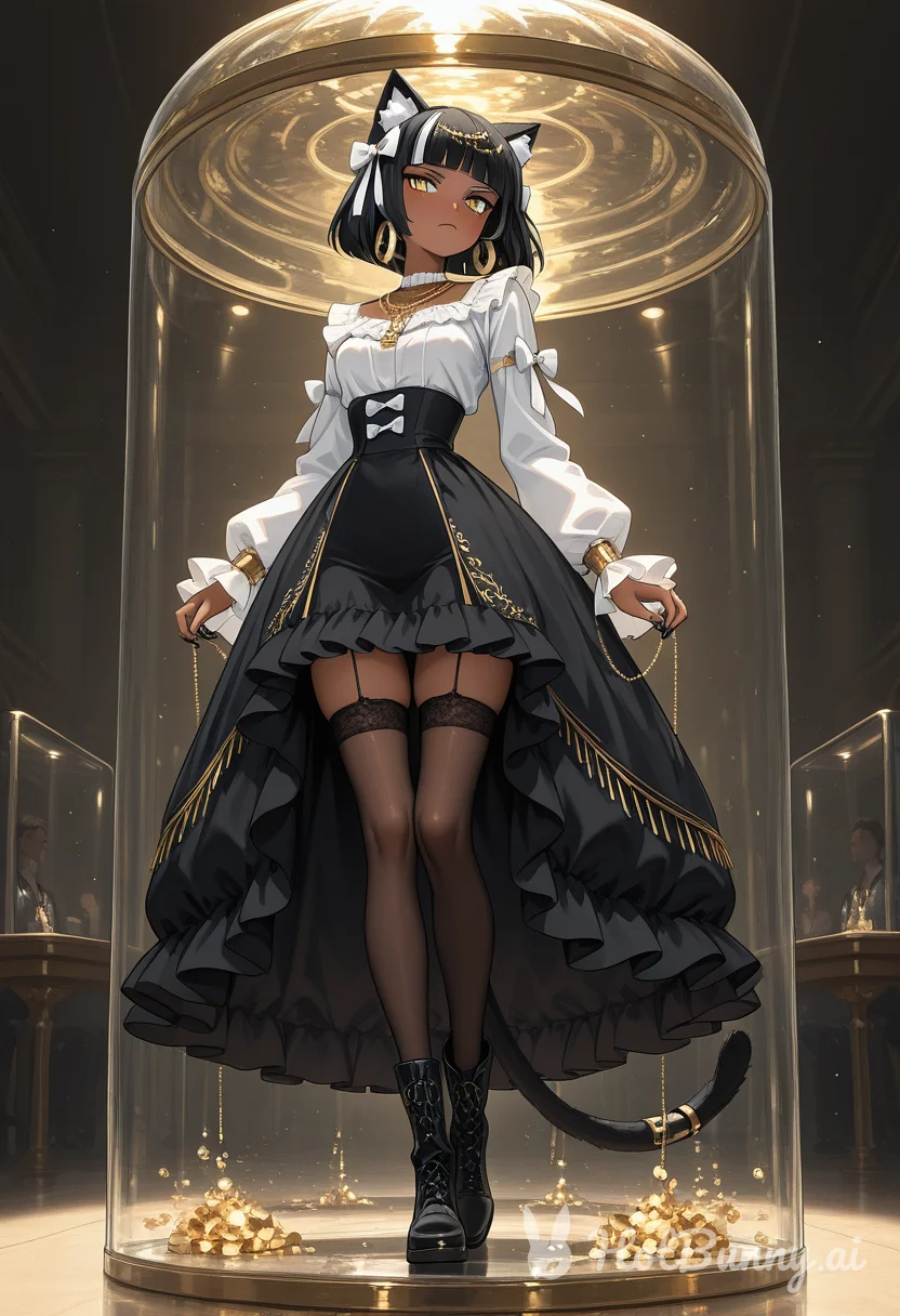 Cat Girl Ebony Lingerie Ai Hentai