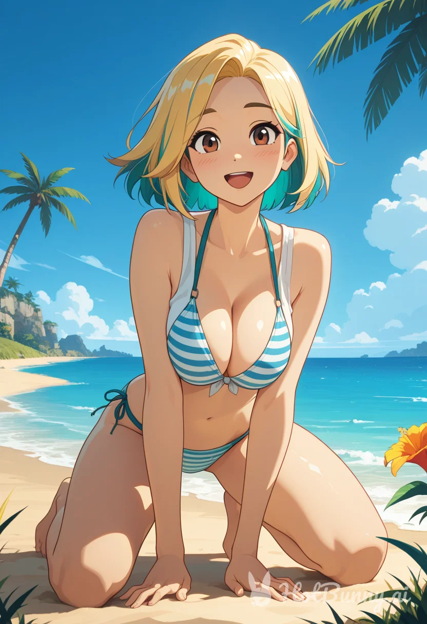 Swimsuit Blonde Ai Hentai