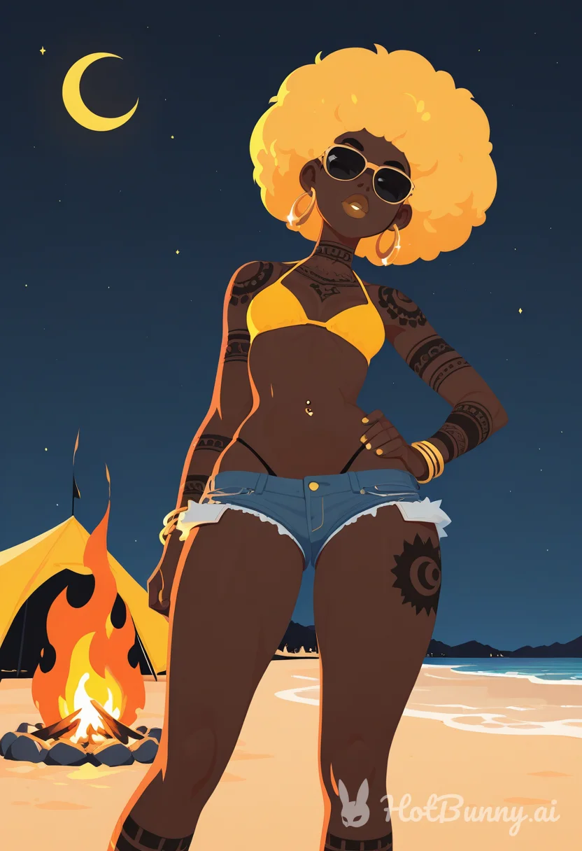 Black Swimsuit Blonde Ai Hentai