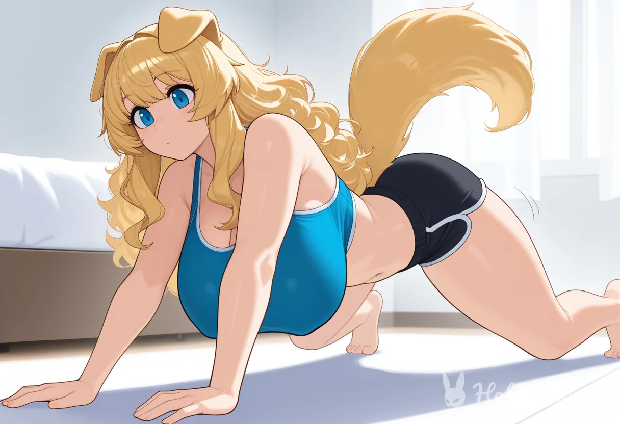Dog Girl Huge Tits Blonde Ai Hentai