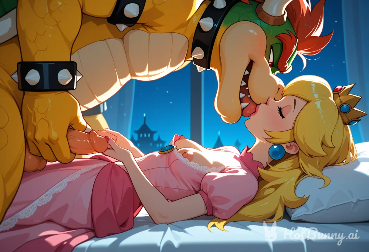 Princess Peach and Bowser Furry Ai Hentai
