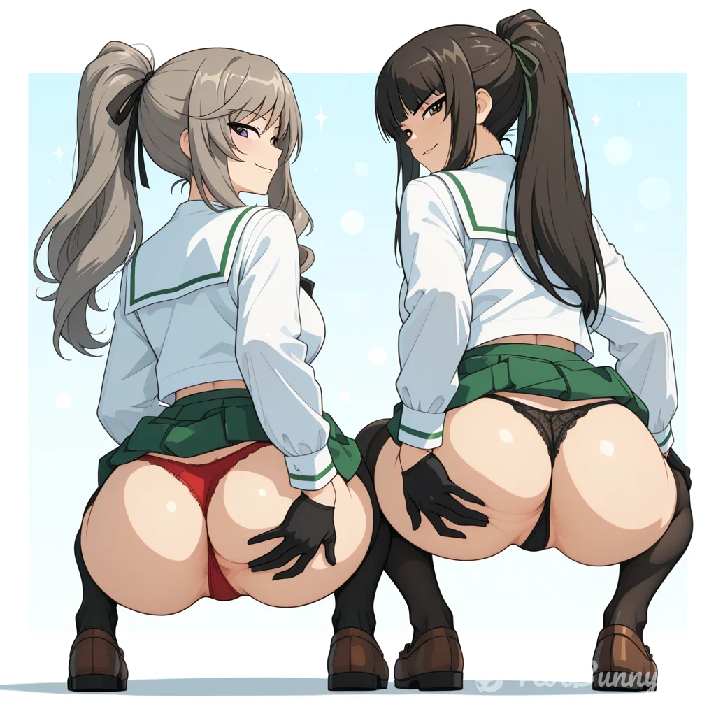 Nishizumi Shiho and Shimada Chiyo Ai Hentai