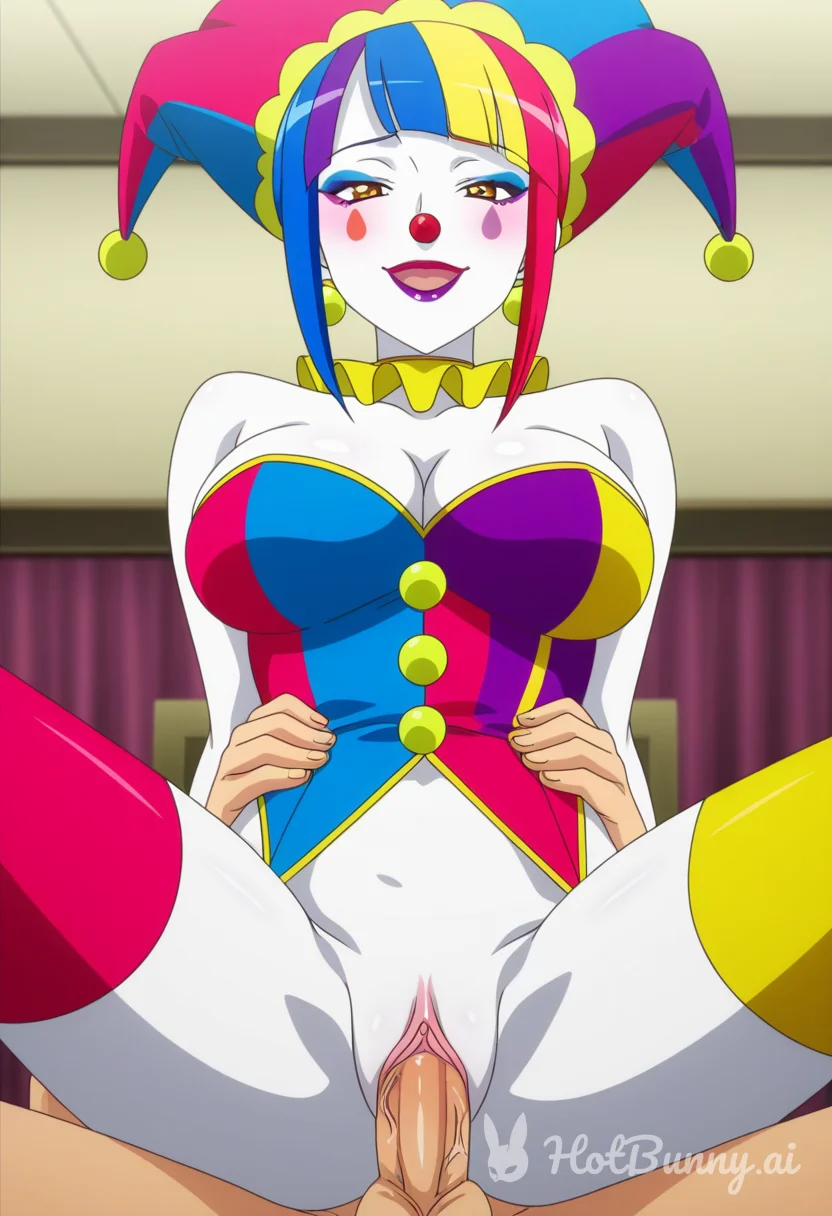 Clown milf riding