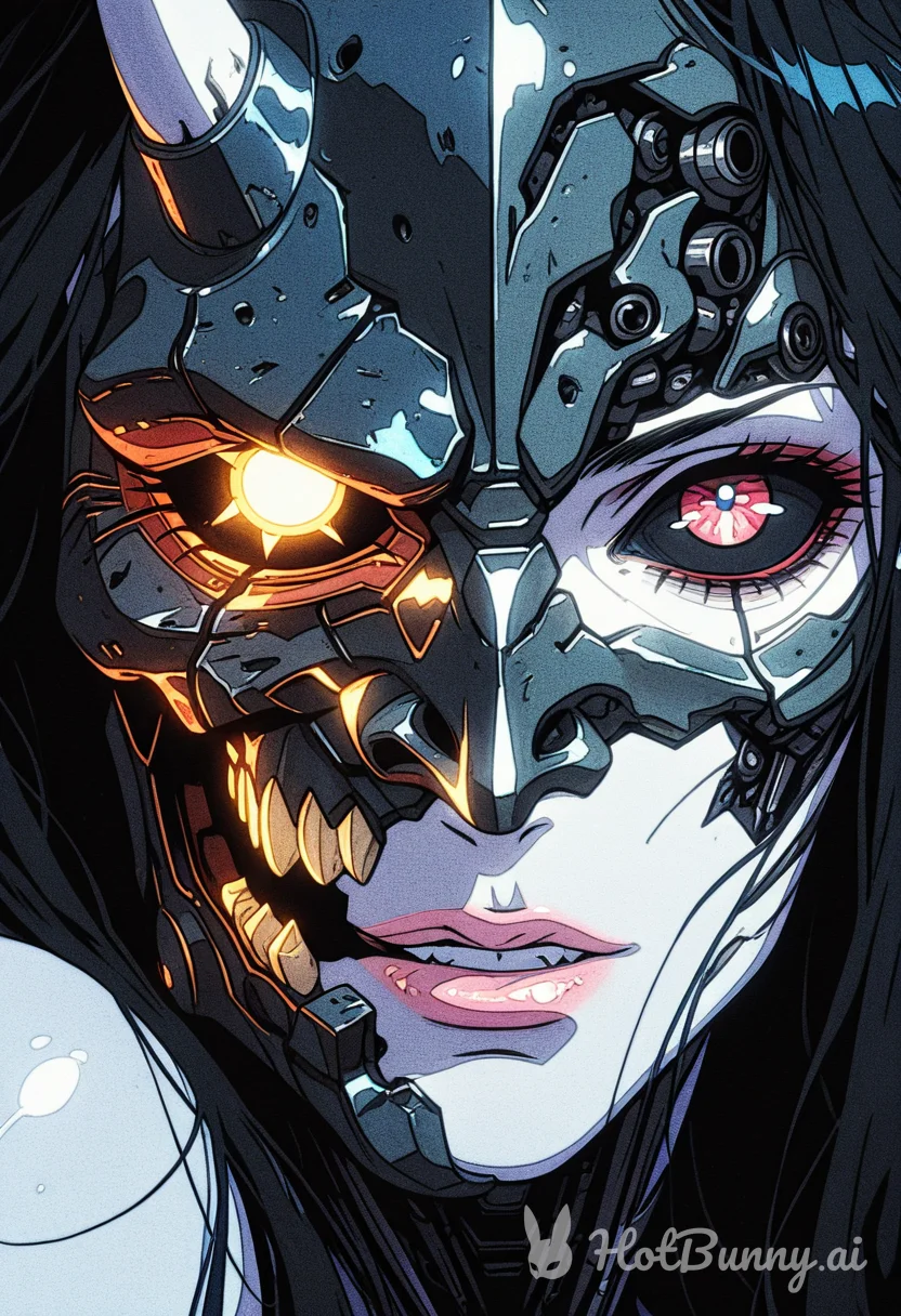 Robot Pink Lips Cyberpunk Ai Hentai