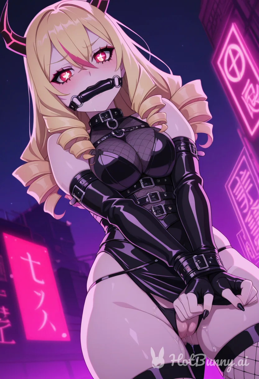 Blonde girl trapped 