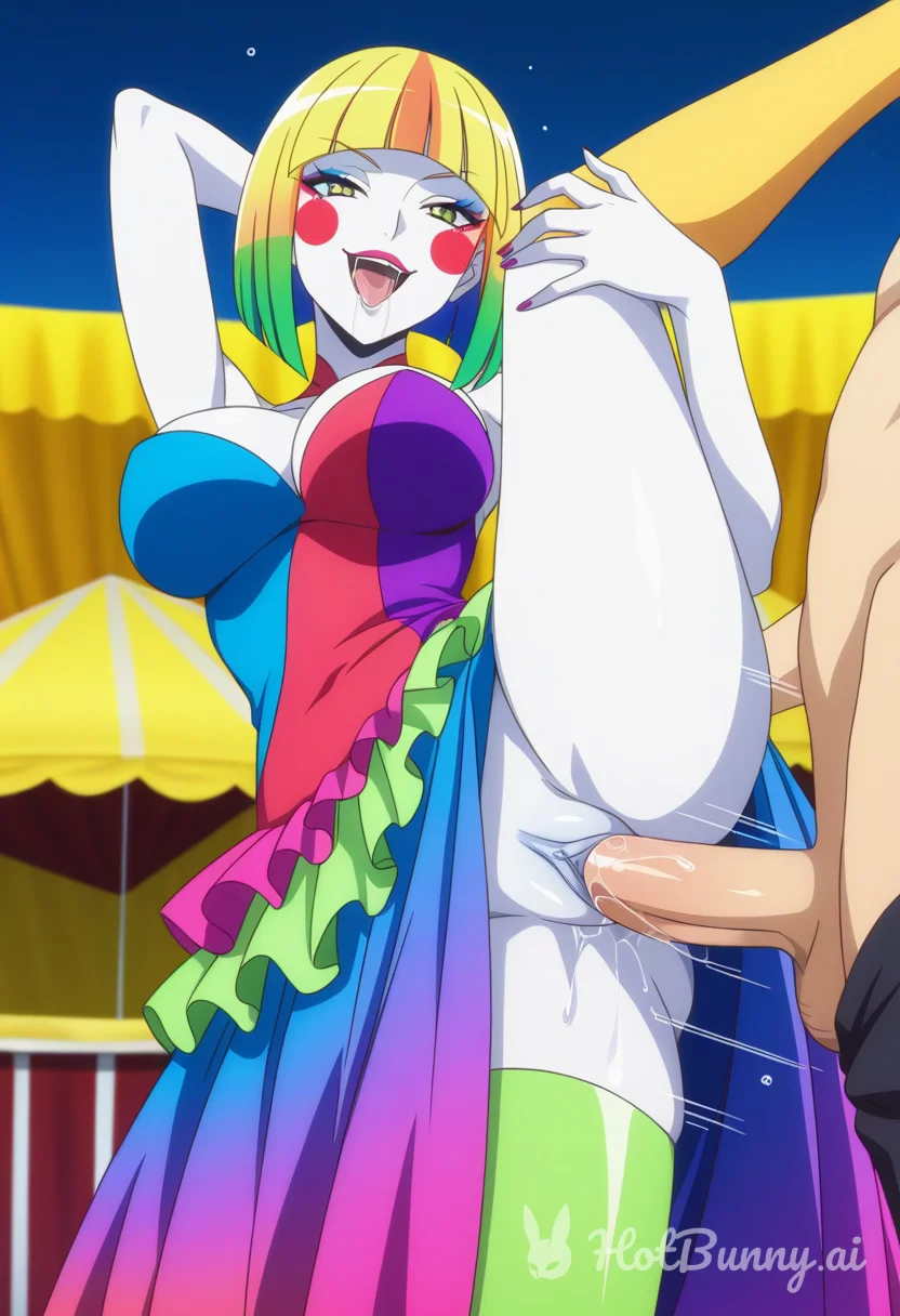 Clown milf standing