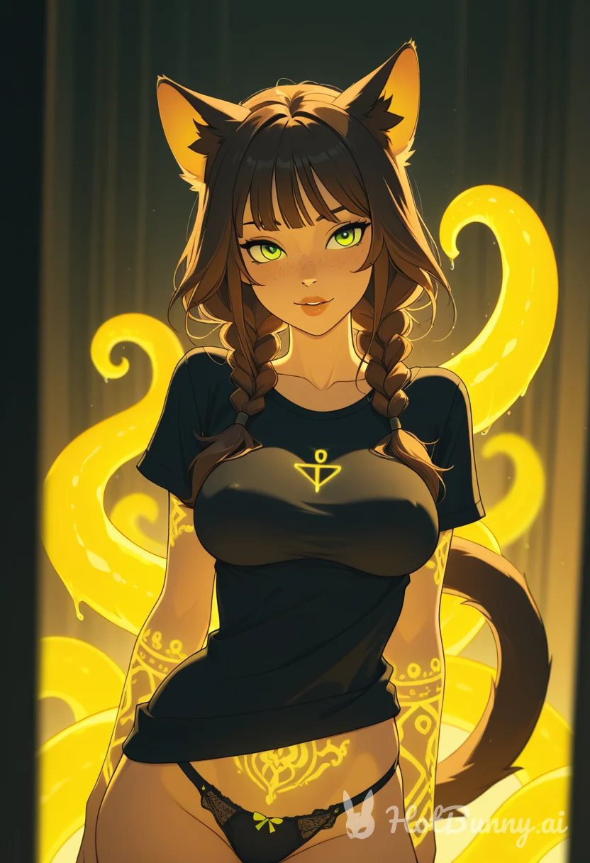 Warrior Of Light from Final Fantasy Cat Girl Tentacles Ai Hentai