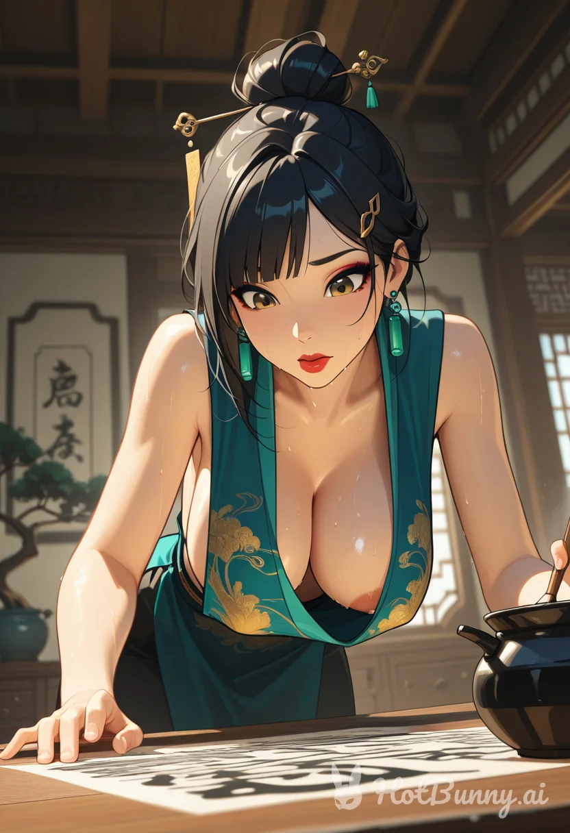 The calligraphy student
