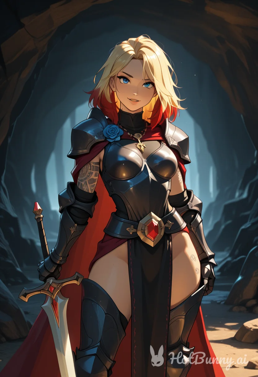 Carmen in the cave tunnels looking for the dragon