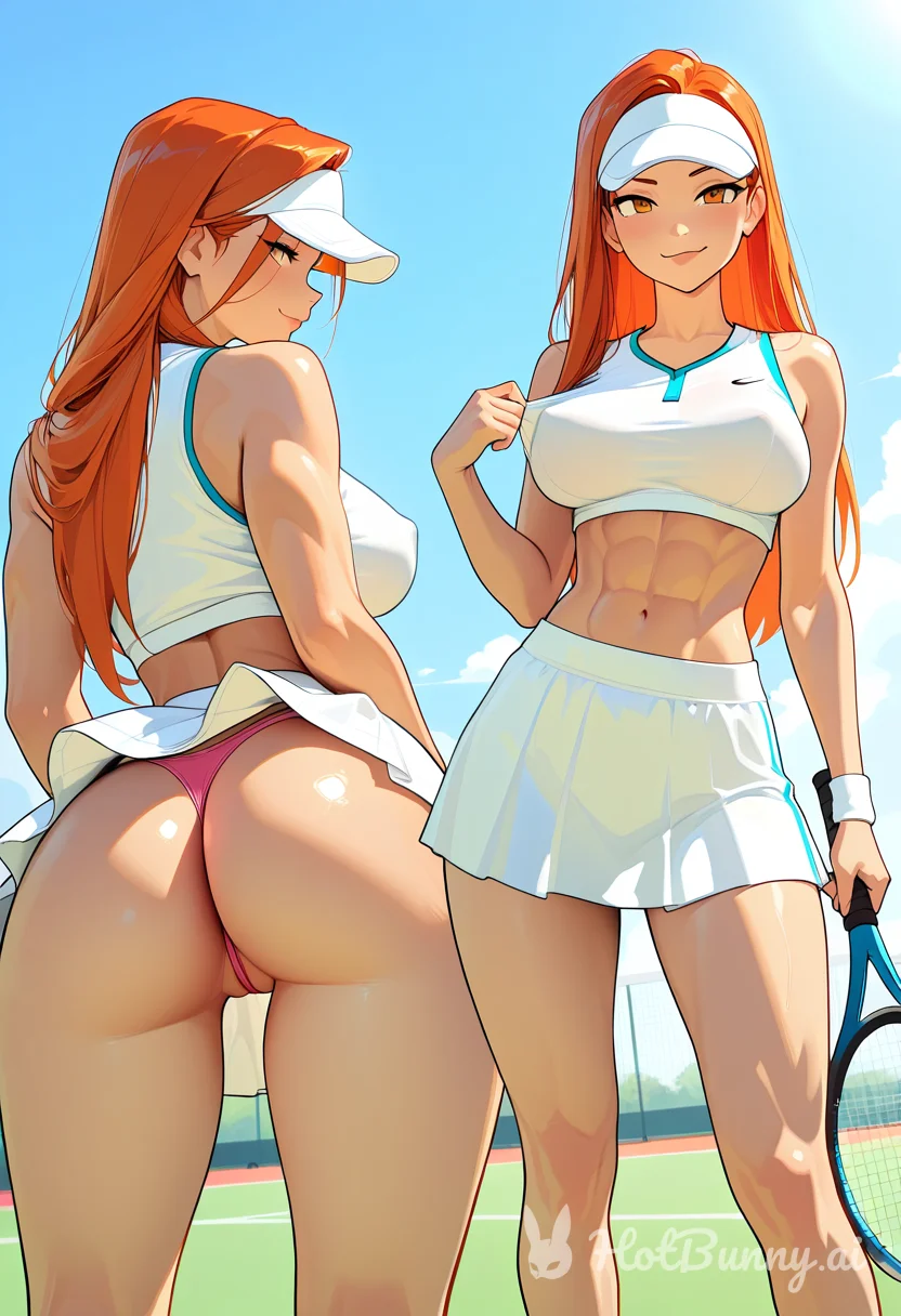 Distracting Tennis partner