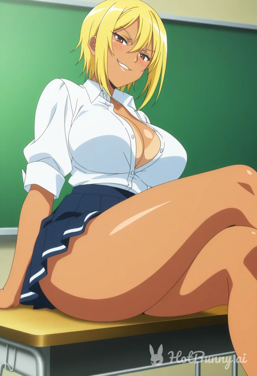 Ebony Schoolgirl Blonde Ai Hentai