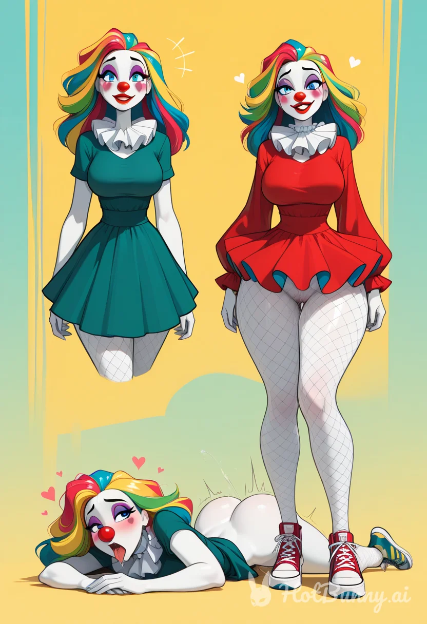 Clown girl looking cute