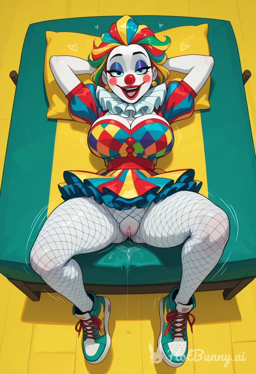 Confident clown girl