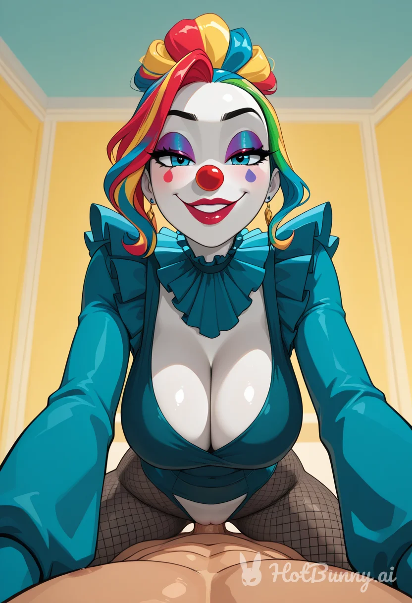 Intimate clown milf