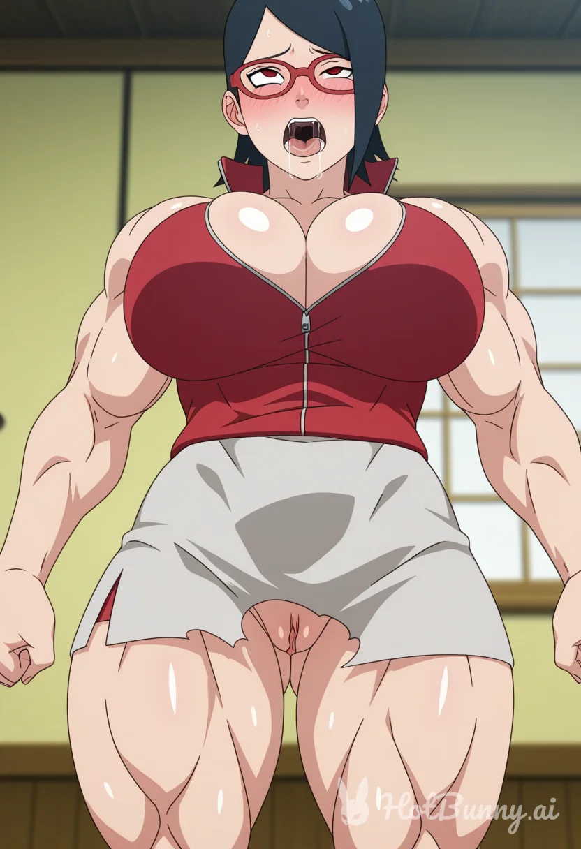 Sarada Uchiha muscles expansion
