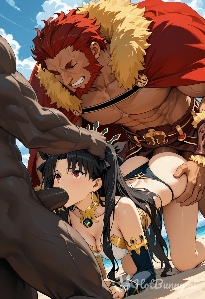 Ishtar and Iskandar Blowjob Ai Hentai