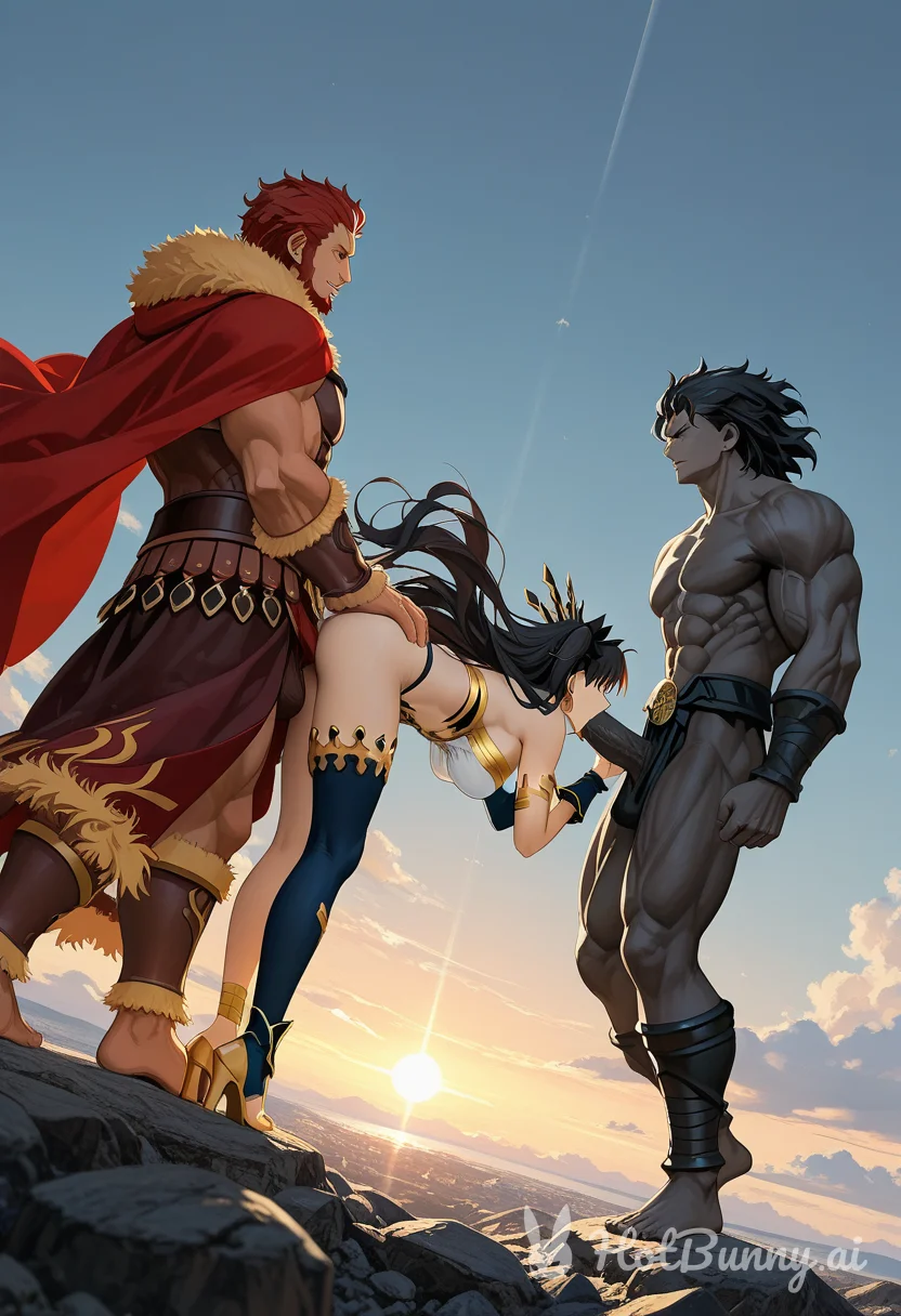 Ishtar and Iskandar Bara Blowjob Ai Hentai