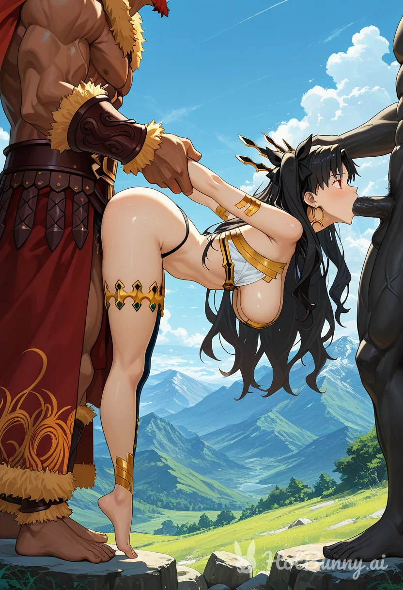 Ishtar and Iskandar Monster Blowjob Ai Hentai