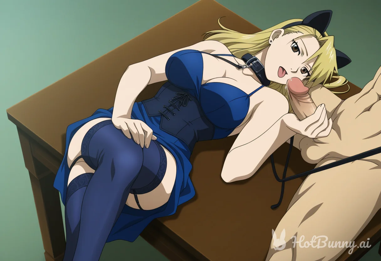 Riza Hawkeye Cat Girl Blowjob Ai Hentai