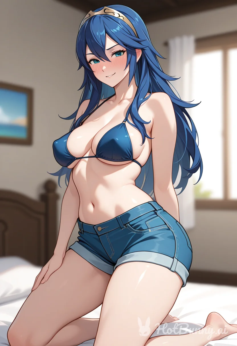 Lucina Getting on the Bed