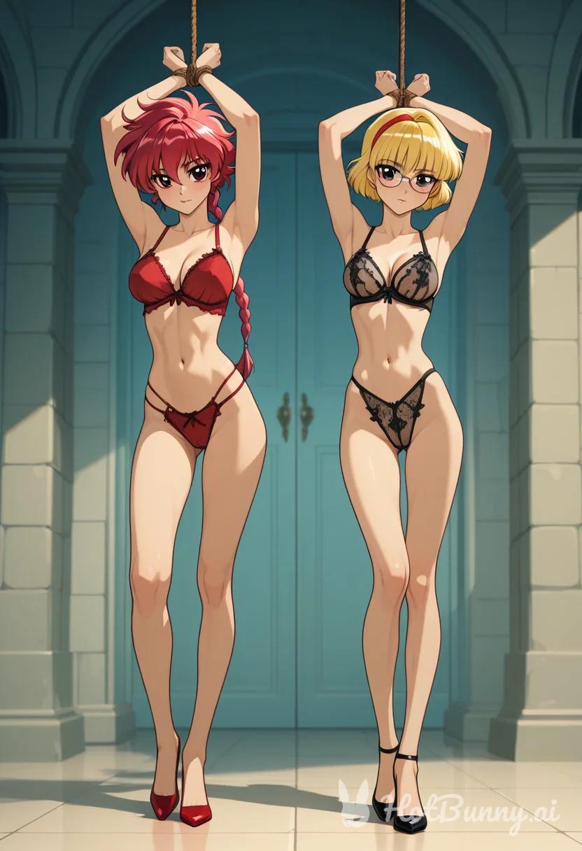 Bondage Lingerie Blonde Ai Hentai