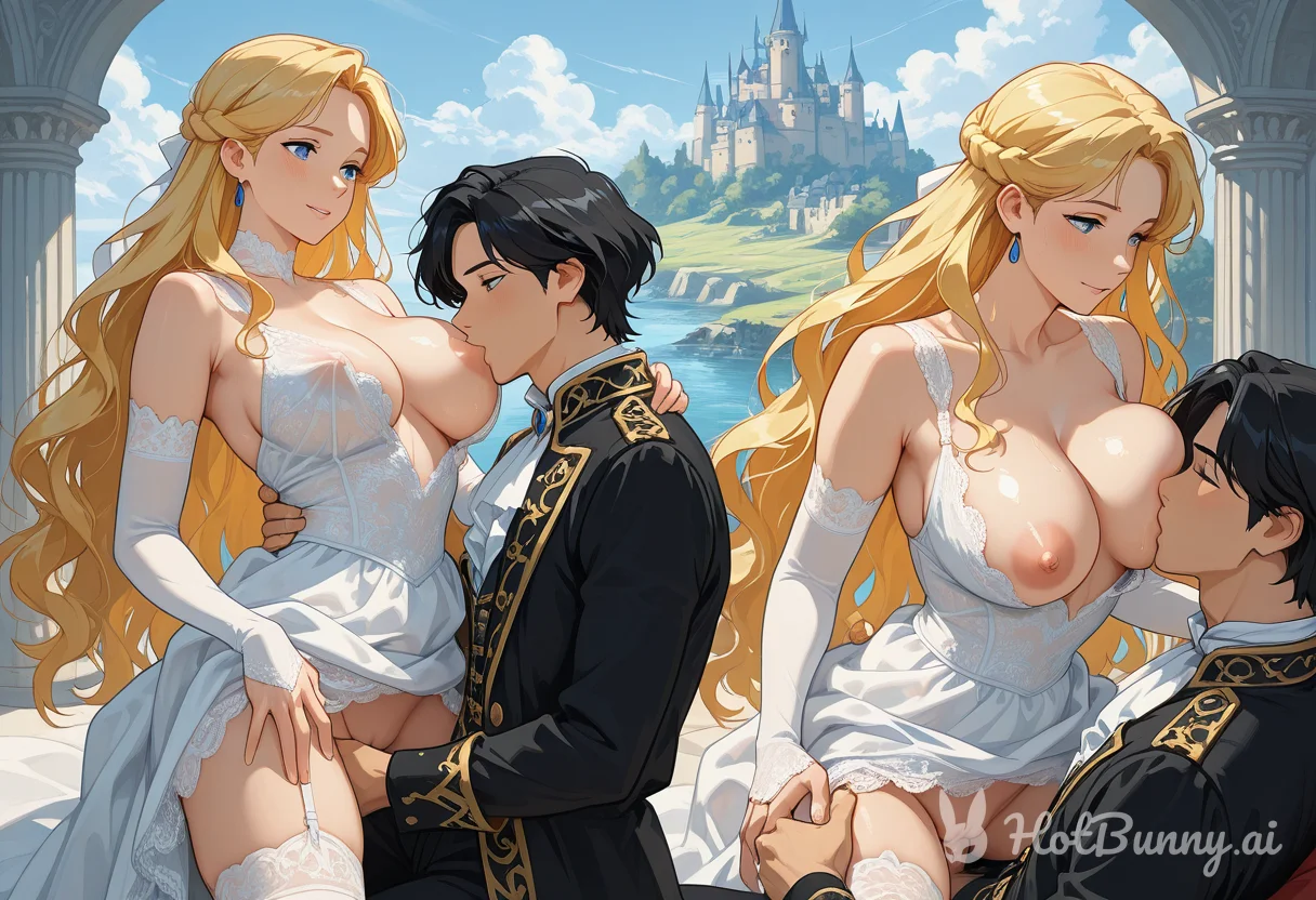 Fingering Blonde Lingerie Ai Hentai