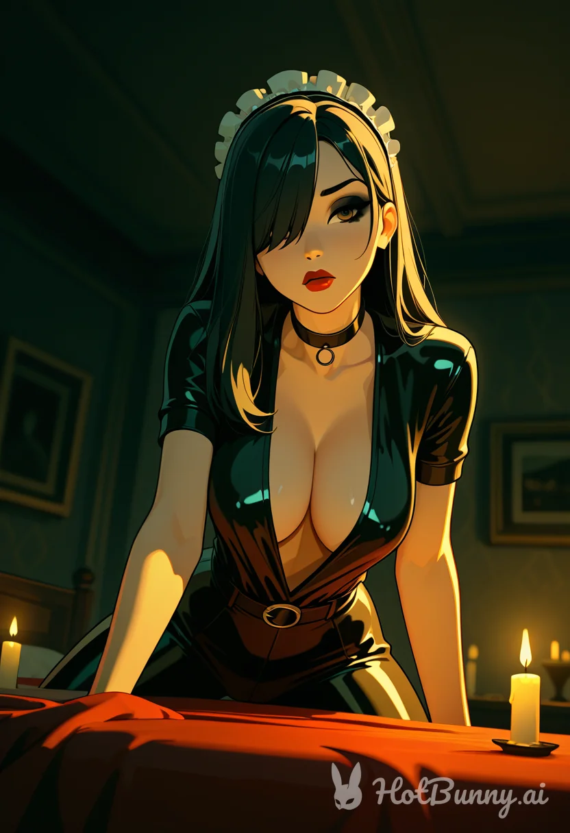 Goth girl strip and dildo