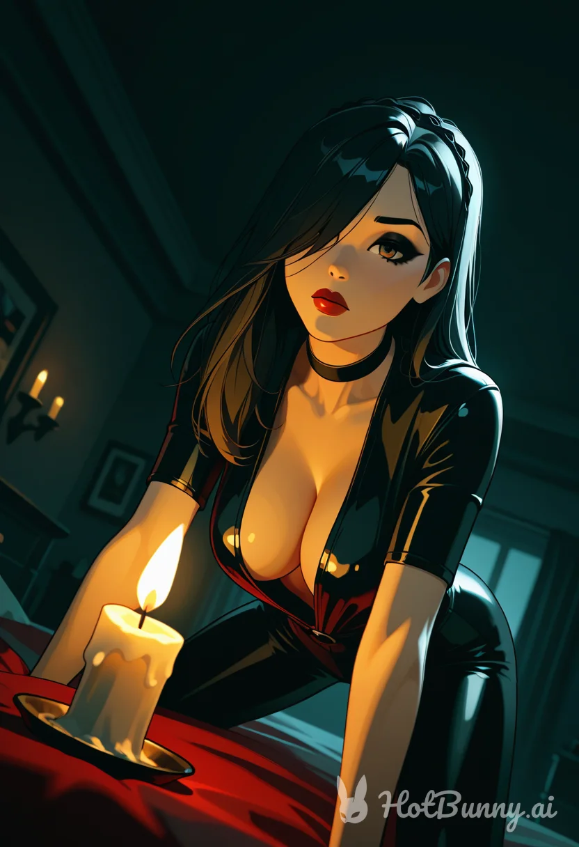 Goth girl strip and dildo