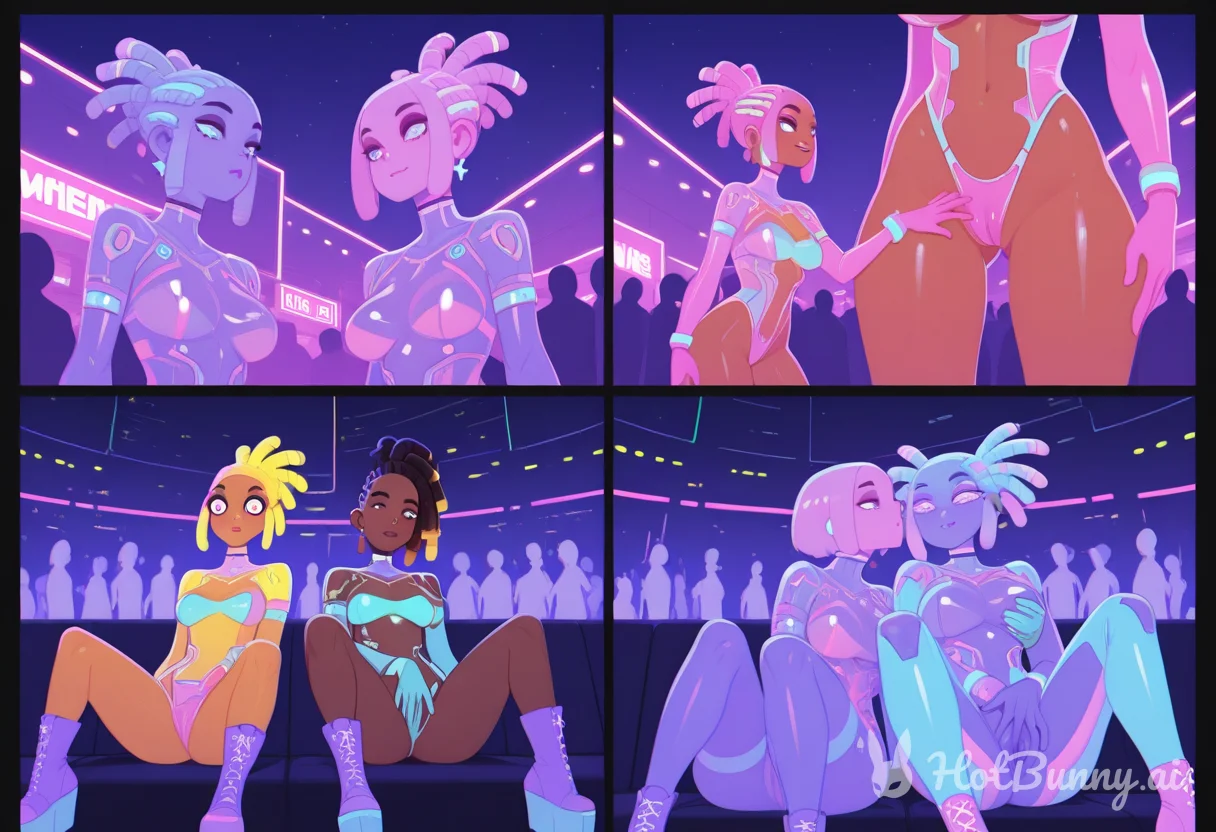 Lesbian Ebony Blonde Ai Hentai