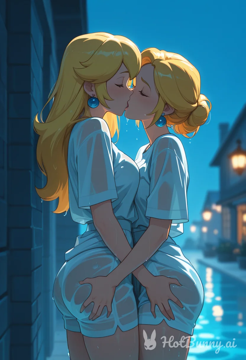 Princess Peach and Rosalina Lesbian Ai Hentai
