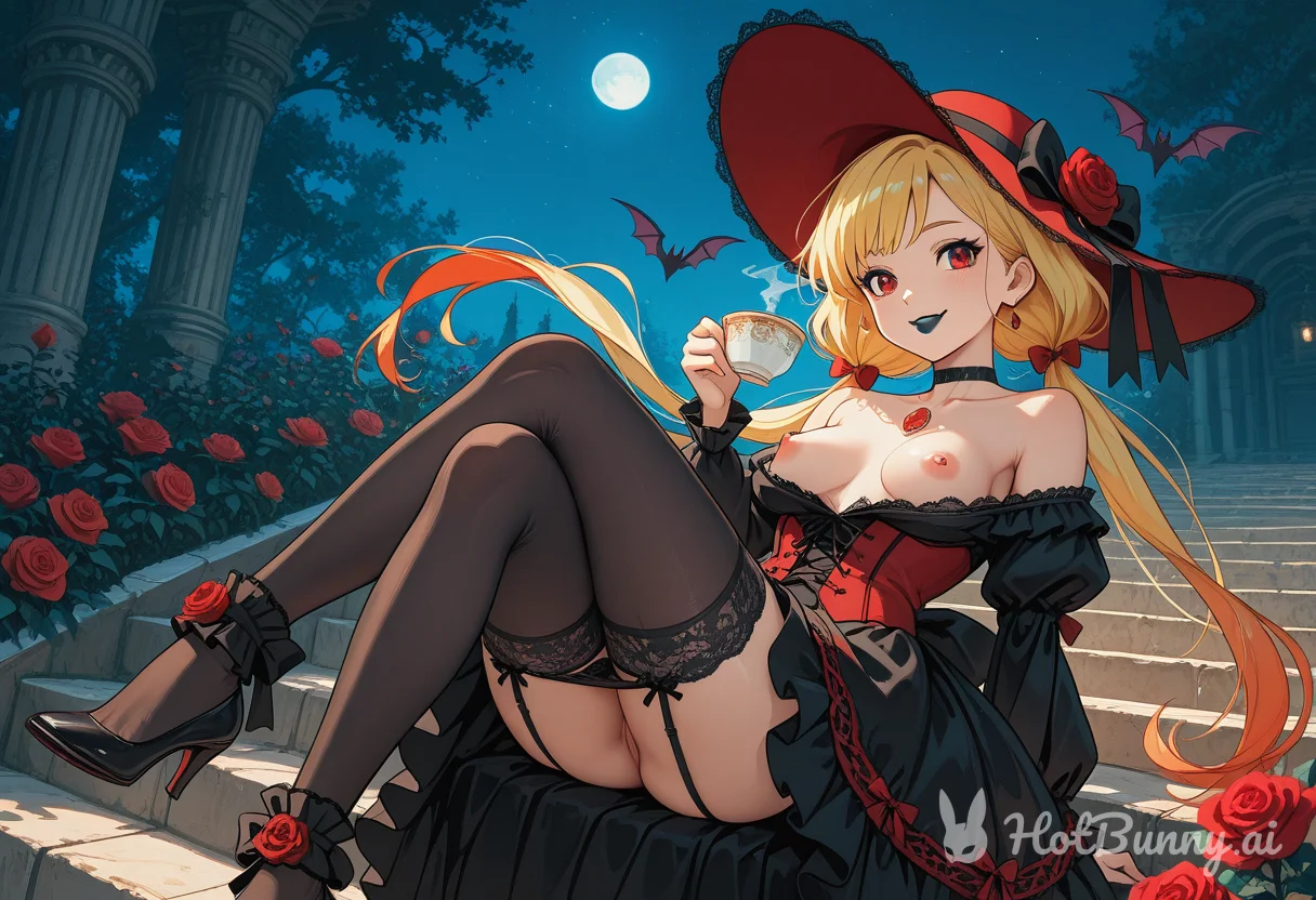 Vampire Blonde Lingerie Ai Hentai