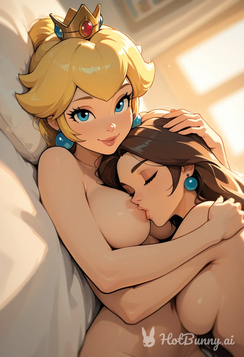 Princess Peach and Princess Daisy Lesbian Ai Hentai
