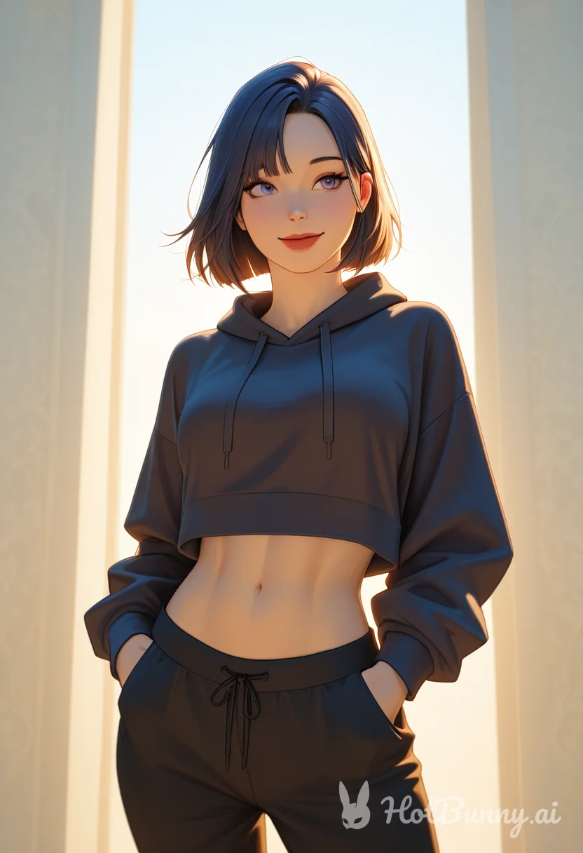 Mi-yeong in black