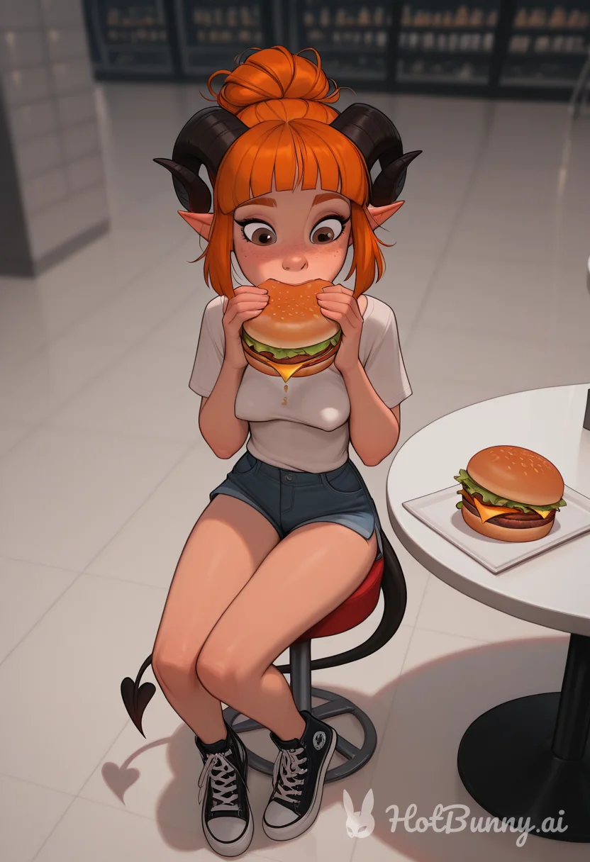 taking a lunch break