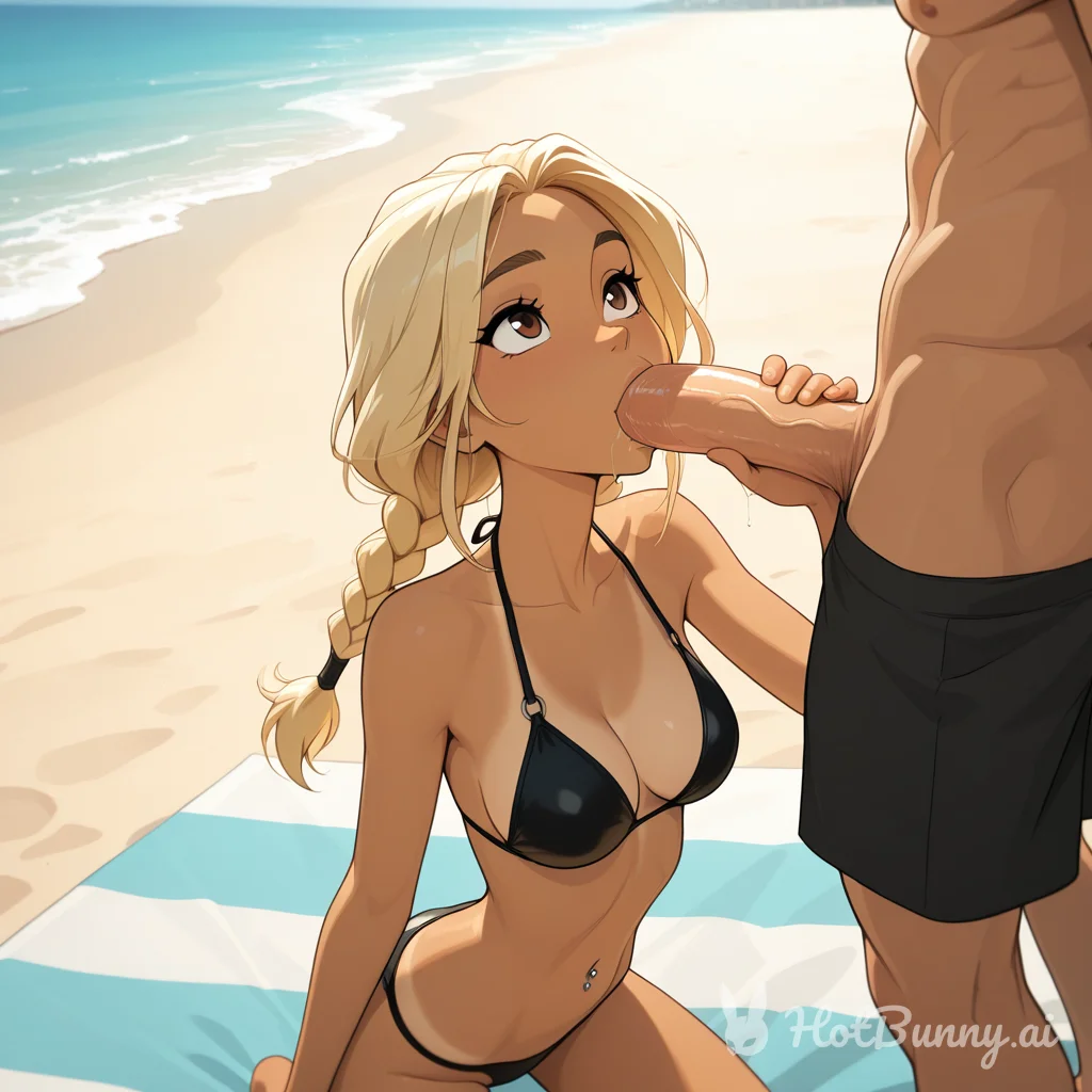 Blowjob Swimsuit Blonde Ai Hentai
