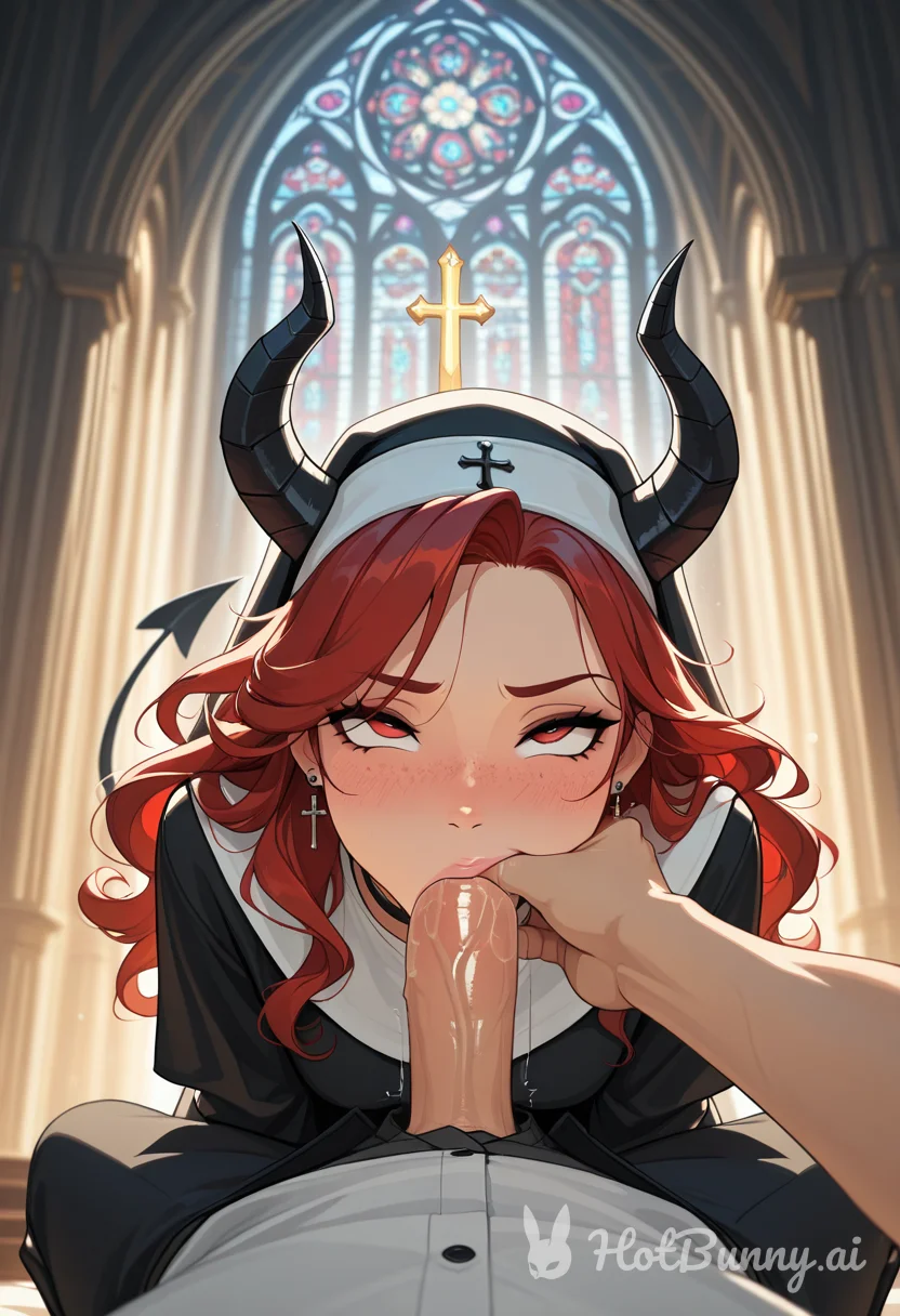 Succubus Blowjob Nun Ai Hentai