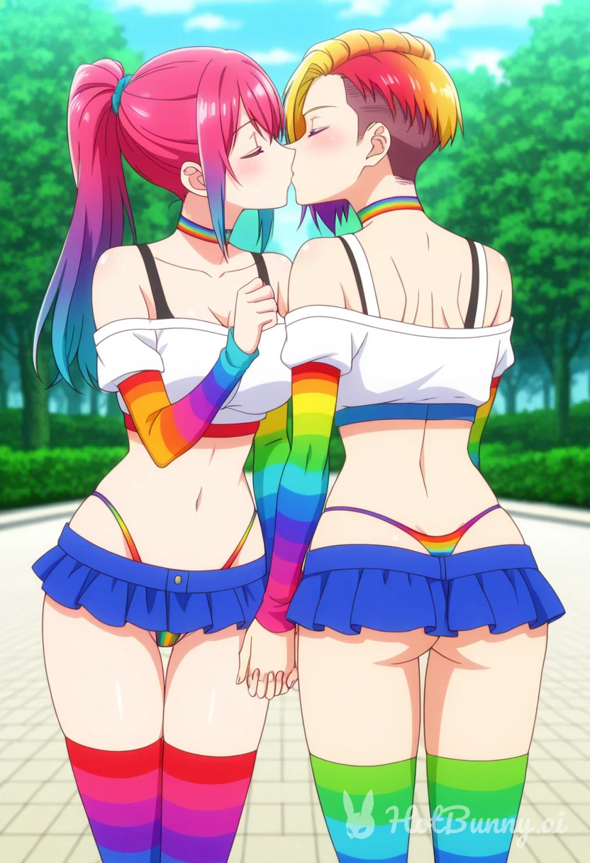 Lesbian Blonde Lingerie Ai Hentai