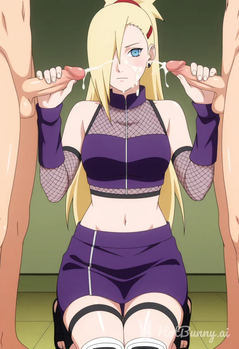 Threesome Blonde Lingerie Ai Hentai